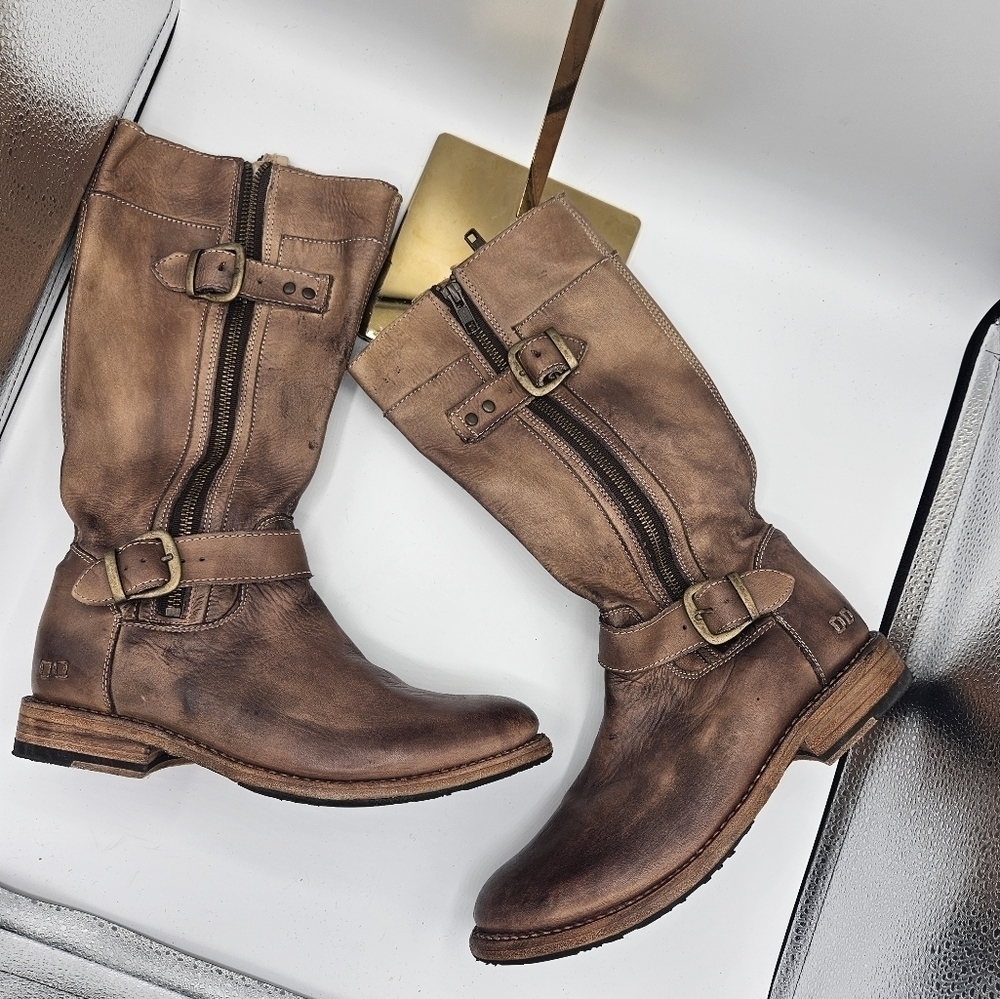 Bed Stu Gogo Boots Women Rustic Leather sz 7.5 Moto Western Boots